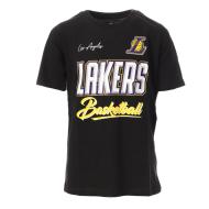 T-shirt Noir Garçon NBA Court LOS ANGELES LAKERS