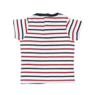 T-shirt Blanc/Marine/Rouge Garçon Little Marcel LMEV0026 vue 2
