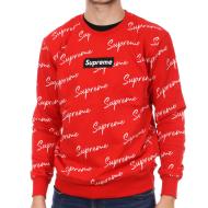 Sweat Rouge Inscription Homme Supreme Grip Alot pas cher
