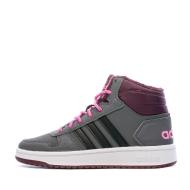 Baskets Grises Fille Adidas Hoops Mid 2.0 K pas cher