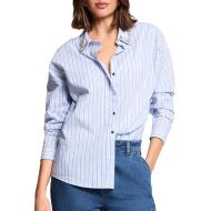 Chemise Oversize Bleu Femme Morgan Popeline vue 2