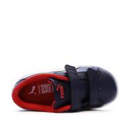 Baskets Marine/Rouge Garçon Puma Smash 3.0 vue 4