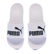 Claquettes blanches homme Puma Popcat 20 vue 3