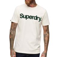 T-shirt Blanc Homme Superdry Core
