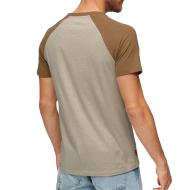 T-shirt Beige/Marron Homme Superdry Essential Logo Baseball vue 2