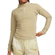 T-shirt Manches Longues Kaki Femme Nike Midlayer pas cher