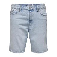 Blaue Jeans-Shorts für Herren von Only & Sons, Modell „Onsedge“ Ansicht 2
