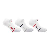 X3 Paires de Chaussettes Blanches Mixte Fila Invisible pas cher