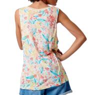 Débardeur Blanc à fleurs Femme Kaporal FREDA vue 2