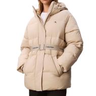Doudoune Beige Femme Calvin Klein Jeans Belted pas cher
