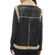 Veste Sans Manches Noir/Écru Femme Vero Moda Waistcoat vue 2