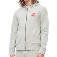 Sweat zippé Gris Homme Calvin Klein Full Zip 080 pas cher