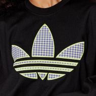 Sweat Oversized Noir femme Adidas Trèfle vue 3