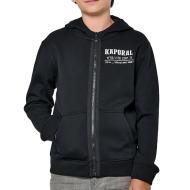Sweat zippé Noir Garçon Kaporal MULL pas cher