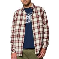 Chemise Manches Longues Beige/Rouge Homme Kaporal KIRK pas cher