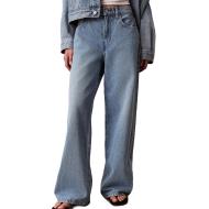Jean Bleu Femme Calvin Klein Jeans Low Rise Baggyy pas cher