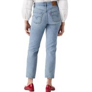 Jean Bleu délavé Femme Levi's Cropped Lightweight Med Indig vue 2