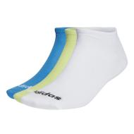3x Chaussettes Blanches/Vertes/Bleues Mixte Adidas Low pas cher