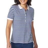 Polo Bleu/Blanc Femme TBS ADIOLPOL pas cher