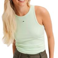 Débardeur Vert d'eau Femme Tommy Jeans Essential Rib pas cher