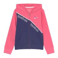 Sweat zippé Marine/Rose Fille Reebok Diagonal pas cher