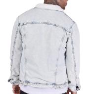 Veste en Jean Bleu Homme Project X Paris Mouton vue 2
