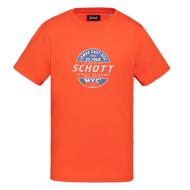 T-shirt Orange Garçon Schott USTOUR