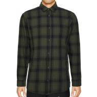 Chemise Noire/Kaki Homme Jack and Jones Chester