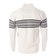 Pull Zippé Blanc/Gris Homme RMS26 60936 vue 2