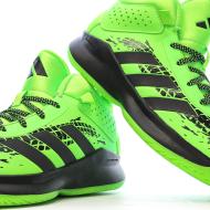 Chaussures de Basketball Vertes Adidas Cross Em Up 5 K Wide vue 7