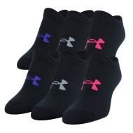 x6 Paires de chaussettes Noires Fille Under Armour Ess pas cher