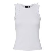 Camiseta de tirantes blanca de mujer Pieces Tubana barato