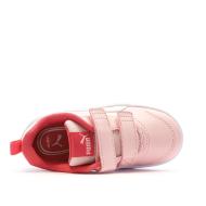 Baskets Roses/Blanches Fille Puma Courtflex V2 vue 4