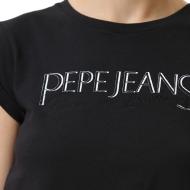 T-shirt Noir Femme Pepe jeans Hannon vue 3