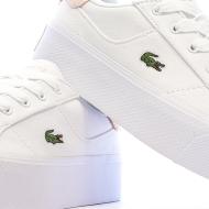 Baskets Blanches/Roses Femme Lacoste Ziane Platform vue 7