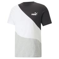 T-shirt Blanc/Noir/Gris Homme Puma Power Cat pas cher