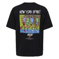 T-shirt Noir Homme Only & Sons print Logo Rlx vue 2