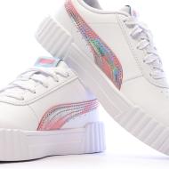 Baskets Blanches/Rose/Bleu Fille Puma Carina 3.0 vue 7