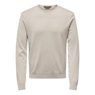 Pull Beige Homme Only & Sons Life Crew Knit