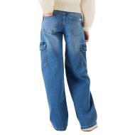 Jean Large Cargo Bleu Fille Garcia U42525 vue 2