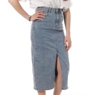 Jupe En Jean Bleu Délavé Femme Monday Premium 392 pas cher