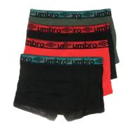 x3 Boxers Noir/Kaki/Rouge Homme Umbro CLASS9 vue 2