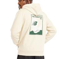 Beiges Herren-Sweatshirt von New Balance aus French Terry Ansicht 2