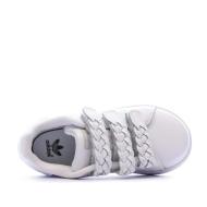 Basket Blanche Fille Adidas STAN SMITH CF I vue 4