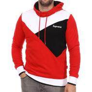 Sweat à capuche Rouge Homme Supreme Grip Cairo pas cher