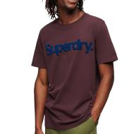 T-shirt Bordeaux Homme Superdry Classic