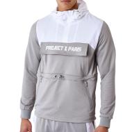Sweat à Capuche Blanc/Gris Homme Project X Paris Bicolore