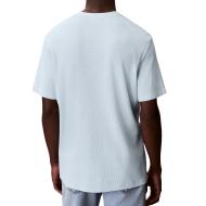 Hellblaues Herren-T-Shirt von Calvin Klein Jeans mit Waffel-Emblem Ansicht 2