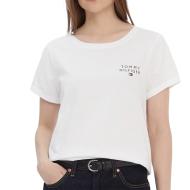 T-Shirt Blanc Femme Tommy Hilfiger Sleeve