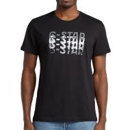 T-Shirt Noir Homme G-Star RAW Faded pas cher